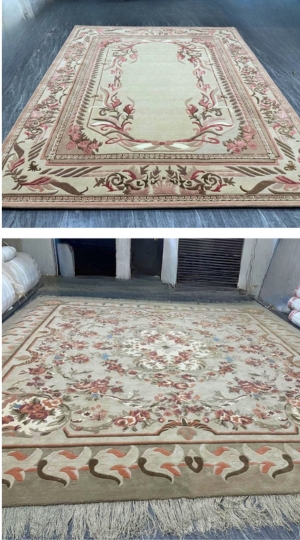 Hand-tufted floral border carpet MR Enterprises Panipat India