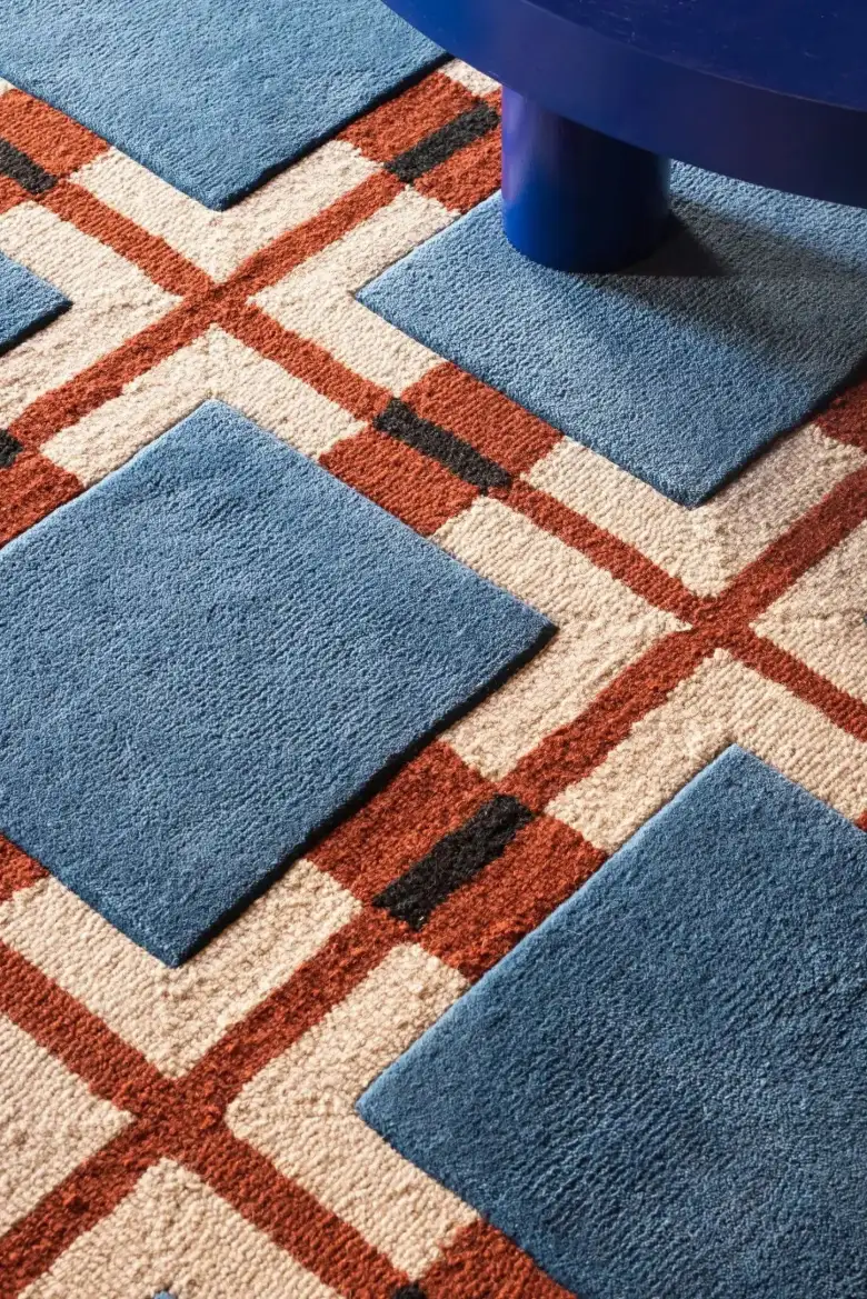 Handmade hand-tufted carpet manufactured in Panipat by MR Enterprises