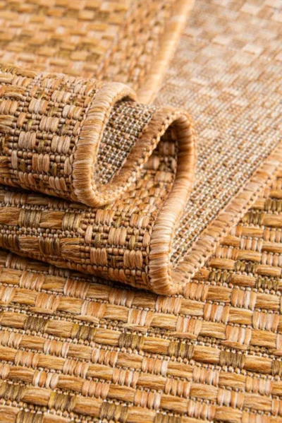Sustainable jute and natural fiber rug woven in Panipat by MR Enterprises for export